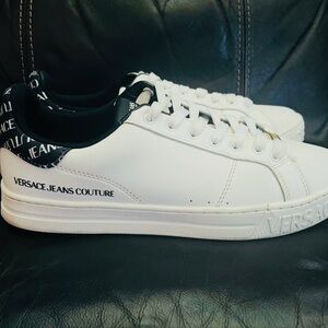 Versace Jeans Couture White and Black Sneakers
